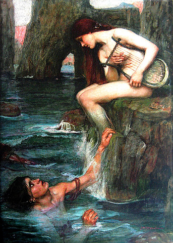 La sirena Pintura, John William Waterhouse