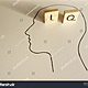 Stock photo iq head silhouette with i and q letters 589826996