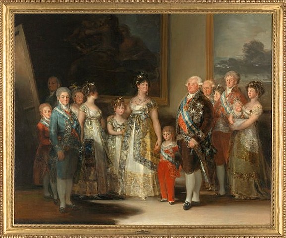 Goya pinta "La familia de Carlos IV"