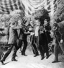 McKinley is shot and Teddy Roosevelt becomes president.