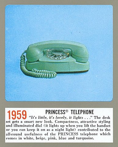 Princess phone with lighted dial