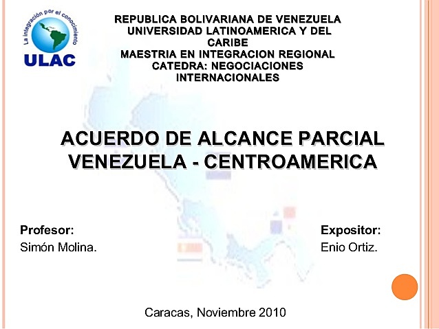 2.	Acuerdo de Alcance Parcial entre la República de El Salvador y la República de Venezuela