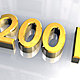 Año nuevo 2001 en el oro 3d 3823874