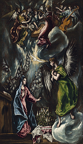 La anunciación, el Greco.
