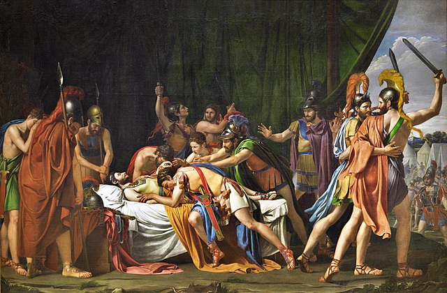 Muerte de Viriato, el jefe de los lusitanos, José Madrazo.