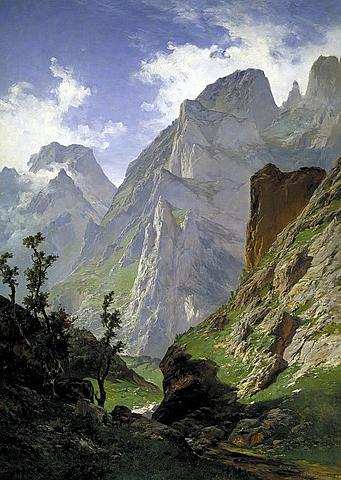 La Canal de Mancorbo en los Picos de Europa, Carlos de Haes