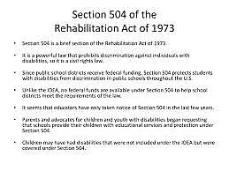 Rehabilitation Act of 1973: