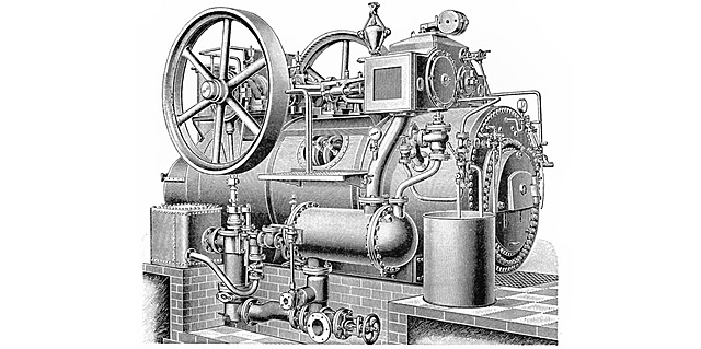 El motor a vapor se usa por primera vez en Europa