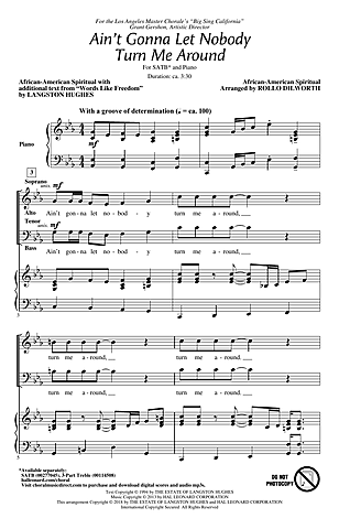 'Ain't nobody gonna turn me around' was written