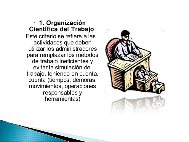 ORGANIZACION CIENTIFICA TRABAJO