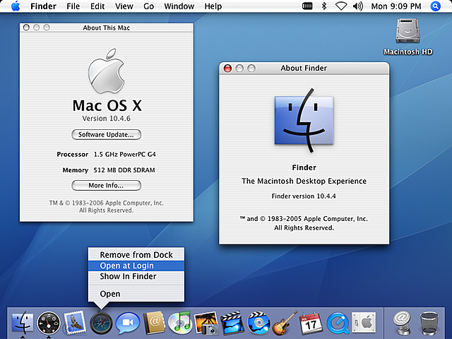 2004 Mac OS X v10.5