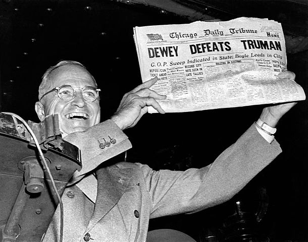 Truman defeated