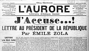 Émile Zola publica "Yo acuso"