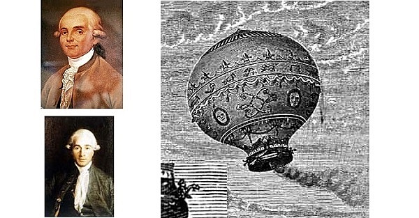 1733 -- PRIMERA ASCENSIÓN PUBLICA DE UN GLOBO DE LOS HERMANOS MONTGOLFIER.