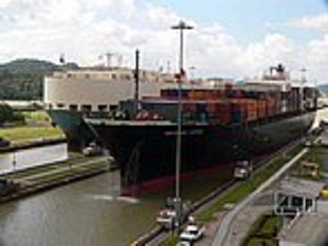 The opening of the Panama Canal