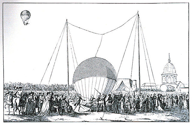 1783 -- PILATRE DE ROZIER, PRIMER HOMBRE QUE ASCIENDE EN UN GLOBO.