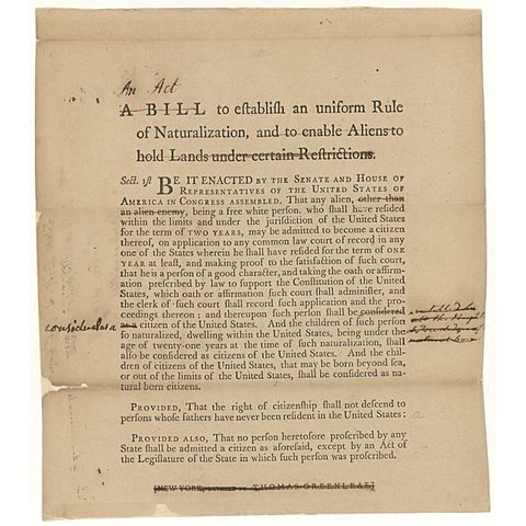 Naturalization Act of 1790