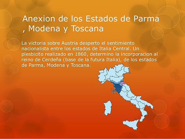 Anexión de los Estados de Parma, Modena y Toscana