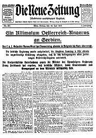 Ultimatum delivered to Serbia