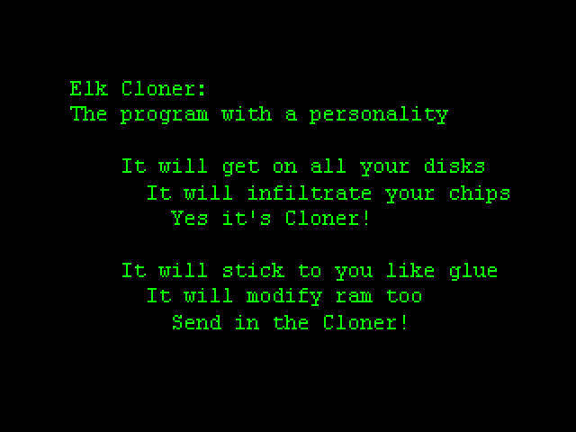 ELK Clonner - Primer virus informatico