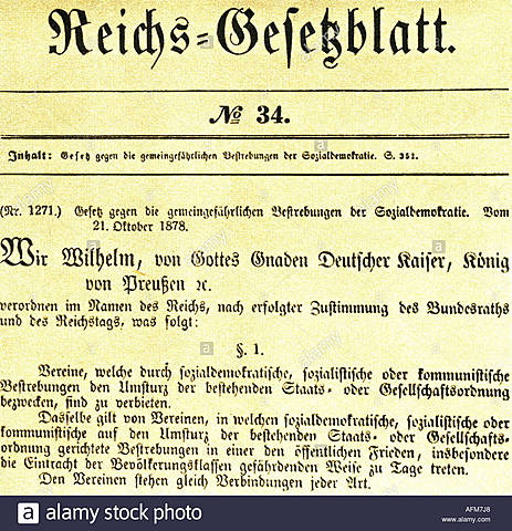 Bismark lanza la ley antisocialista