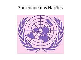 Criação da Sociedade das Nações