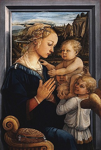Virgen con niño y dos ángeles - Filippo Lippi