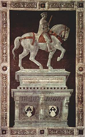 “Retrato ecuestre de John Hawkwood" - Uccello