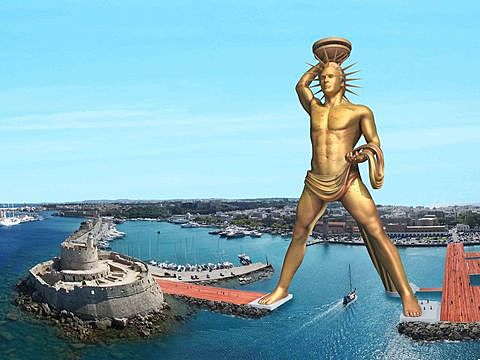 Greece: Colossus of Rhodes built