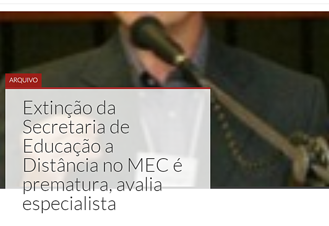 Extinção da Secretaria de Educação a Distância