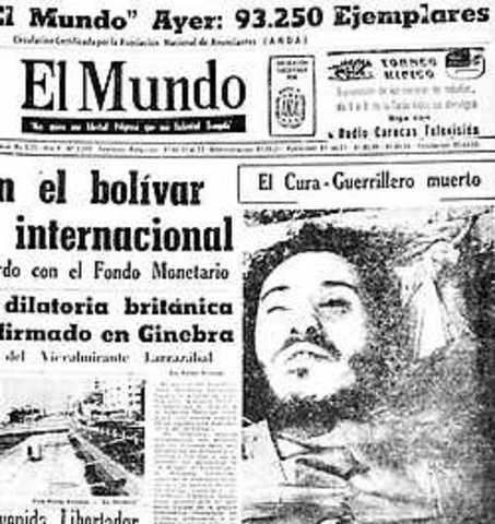 MUERTE DEL SACERDOTE CAMILO TORRES