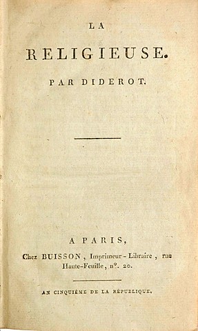 Diderot: ´´La religiosa´´