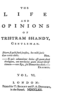 "Vida y opiniones del caballero Tristam Shandy" - Laurence Sterne