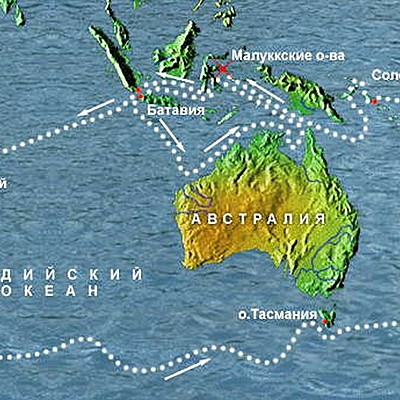 Timeline: Экспедиции Абеля Тасмана