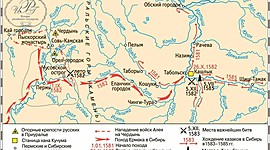 Timeline: Покорение Сибири. Походы Ермака