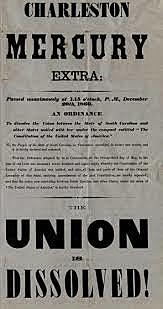 South Carolina Secedes from the Union