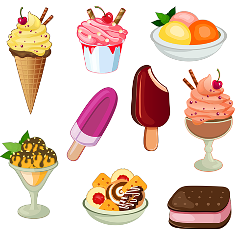 I used to eat sweets and ice cream.