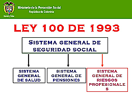 SISTEMA GENERAL DE SALUD SISTEMA GENERAL DE RIEGOS PROFESIÓN