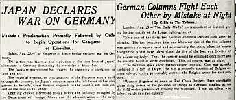 Japan declares war on Germany