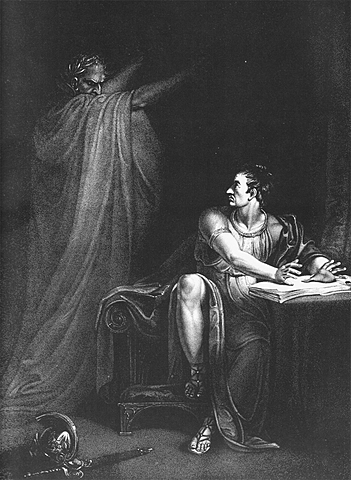 Brutus sees Caesar's ghost