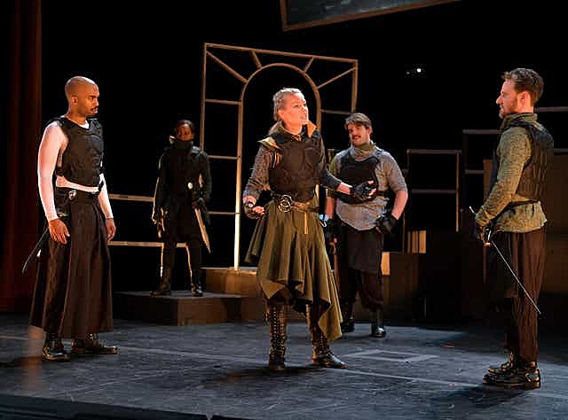 Brutus and Cassius meet with Antony and Octavius.