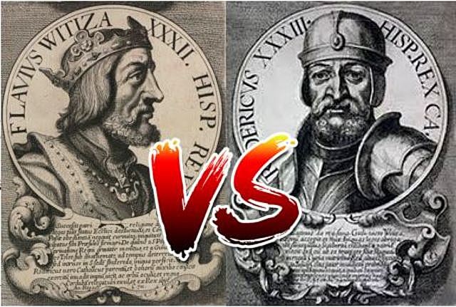 Guerra civil visigoda Roderic vs Achila