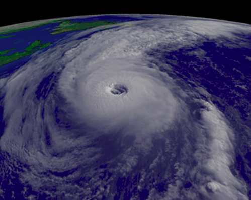 First recorded hurricane in Texas.