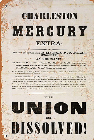 South Carolina Secedes from the Union