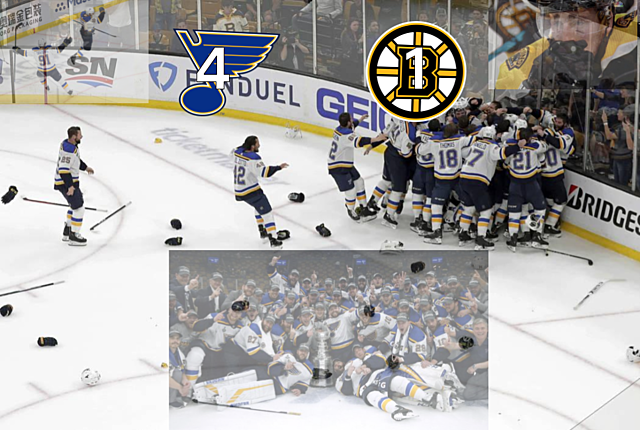 St. Louis Blues win Stanley Cup.