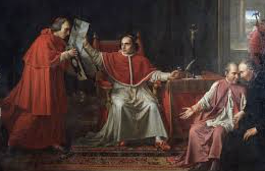 Signature du concordat avec Pape Pie VII