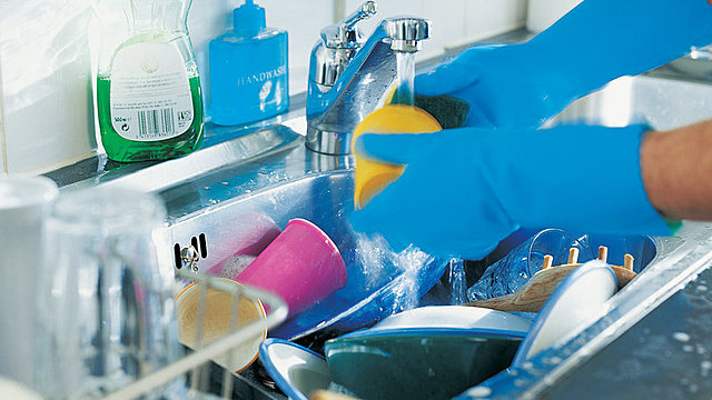 doing the dishes