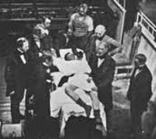 Primera operación con anestesia