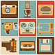 Retro media objects vector design elements set mkidexw  sb pm