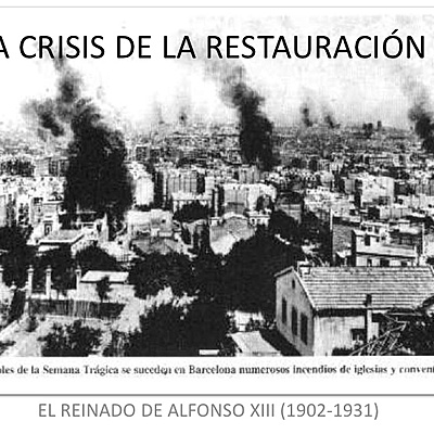 Timeline: La crisis del Sistema de la Restauración y la caída de la Monarquía/La Segunda República. La Guerra Civil en un contexto de Crisis Internacional .